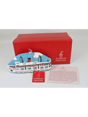VTG SS Catalina Landmark Creations Glass Christmas Ornament California Steamship